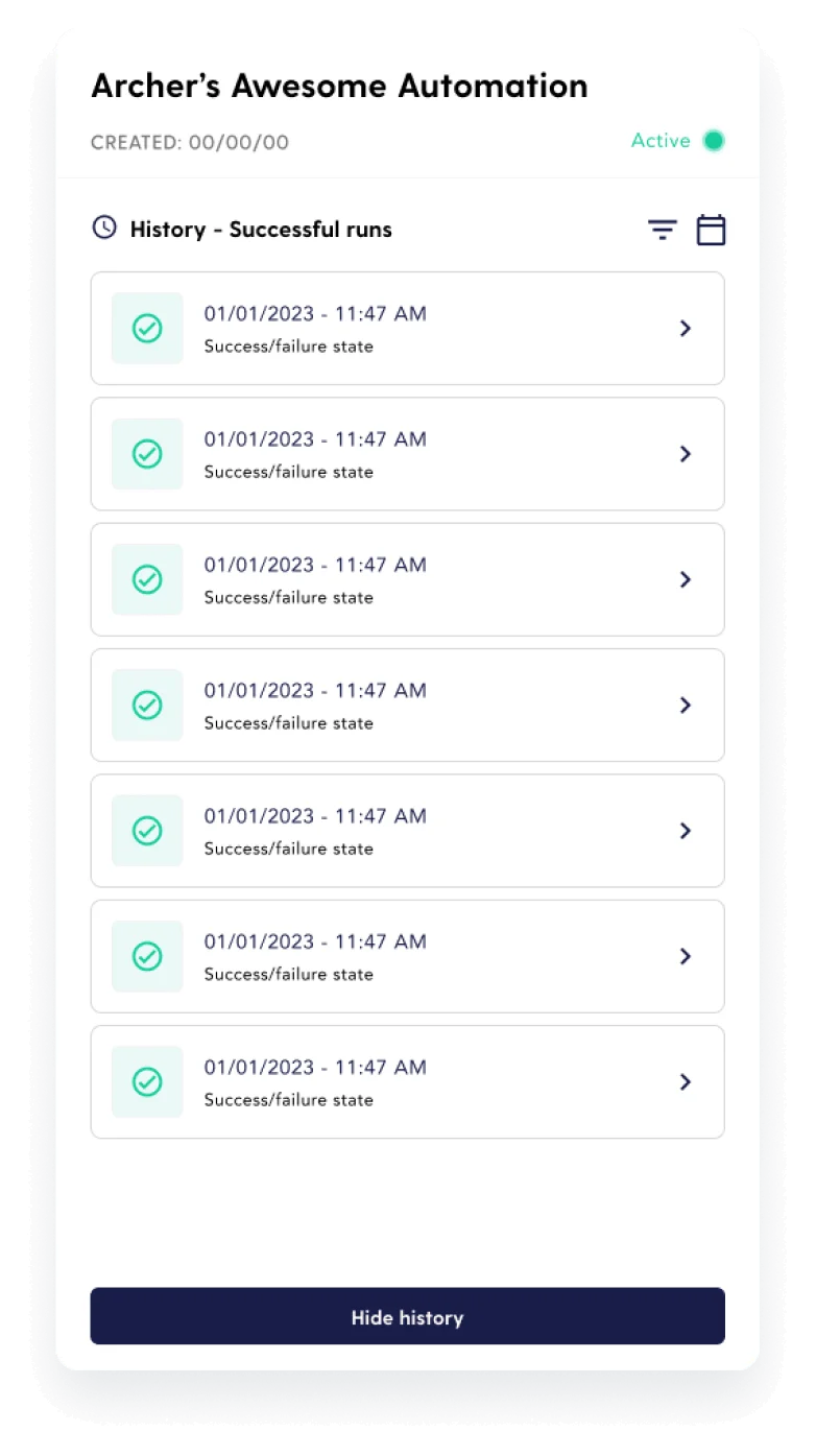 Screenshet of the Recharge workflows landing page